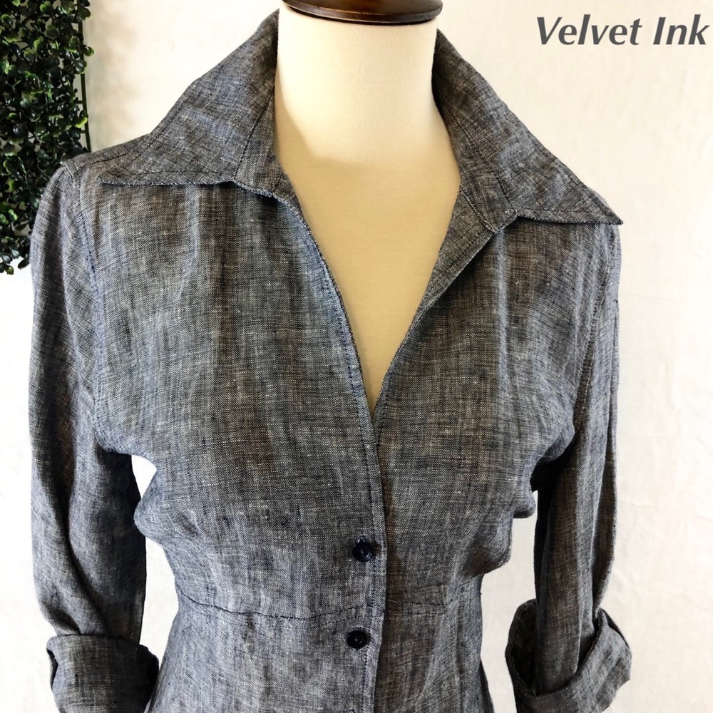 100% Linen Saint Tropez Button Down Popover